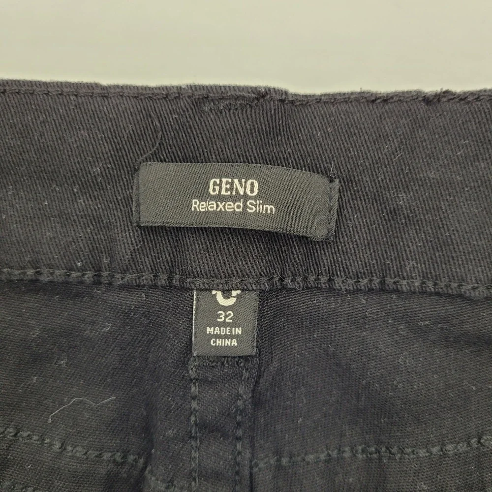 True Religion Geno Relaxed Slim 32‎ Black Jeans Mens